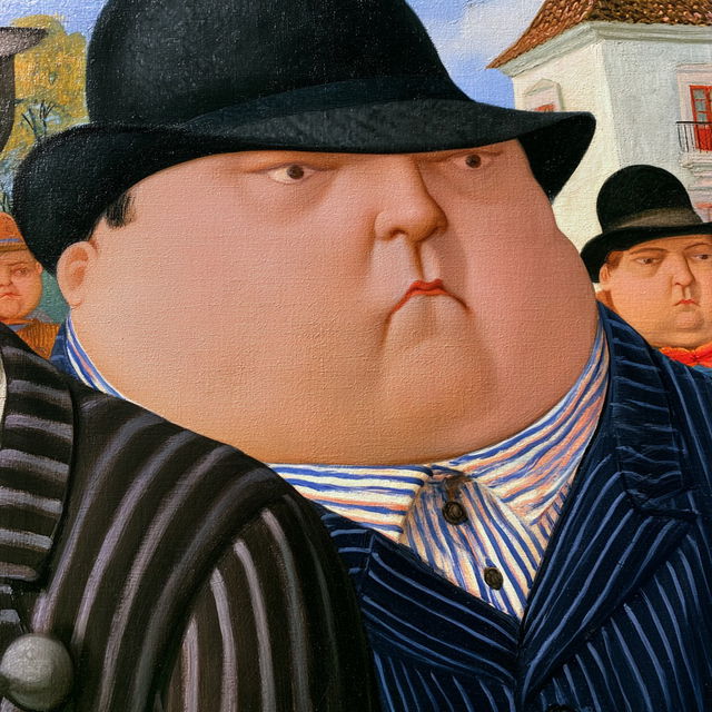 Fernando Botero style, Midjourney V8.2, render 2 of 4