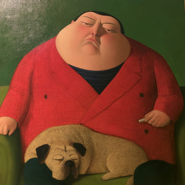 Fernando Botero style, Midjourney V8.2, render 1 of 4