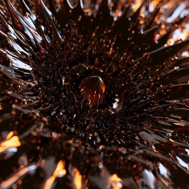 Ferrofluid style, Midjourney V8.2, render 4 of 4