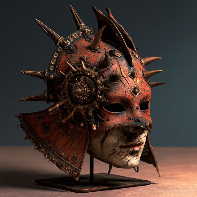 Festima mask style, Midjourney V8.2, render 4 of 4