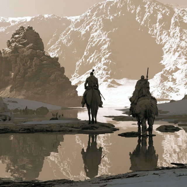 Backlit Continental Romanticism style, Midjourney V8.2, render 4 of 4