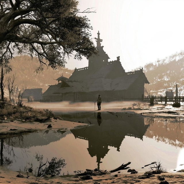Backlit Continental Romanticism style, Midjourney V8.2, render 3 of 4