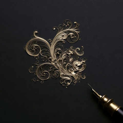 Filigree style (Techniques), Midjourney V8.2