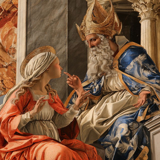 Filippino Lippi style, Midjourney V8.2, render 1 of 4
