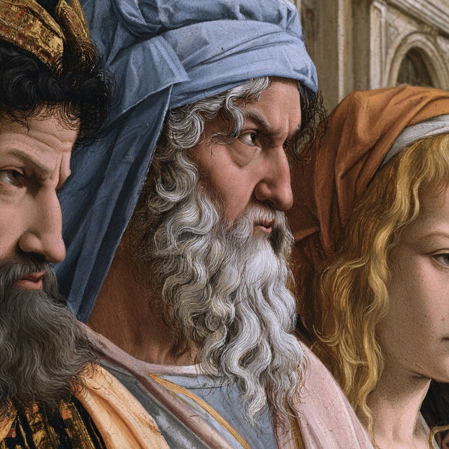 Filippino Lippi style, Midjourney V8.2, render 3 of 4