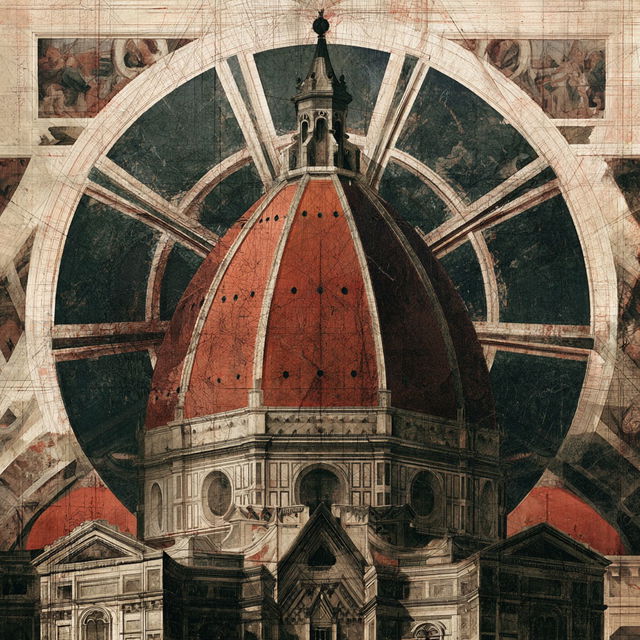 Filippo Brunelleschi style, Midjourney V8.2, render 4 of 4