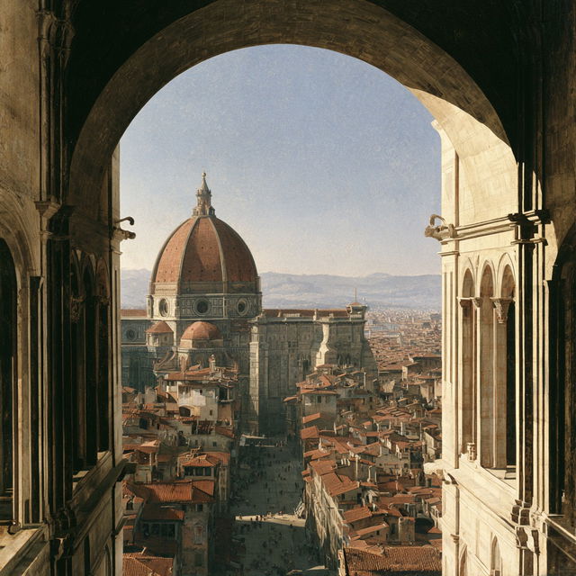 Filippo Brunelleschi style, Midjourney V8.2, render 3 of 4