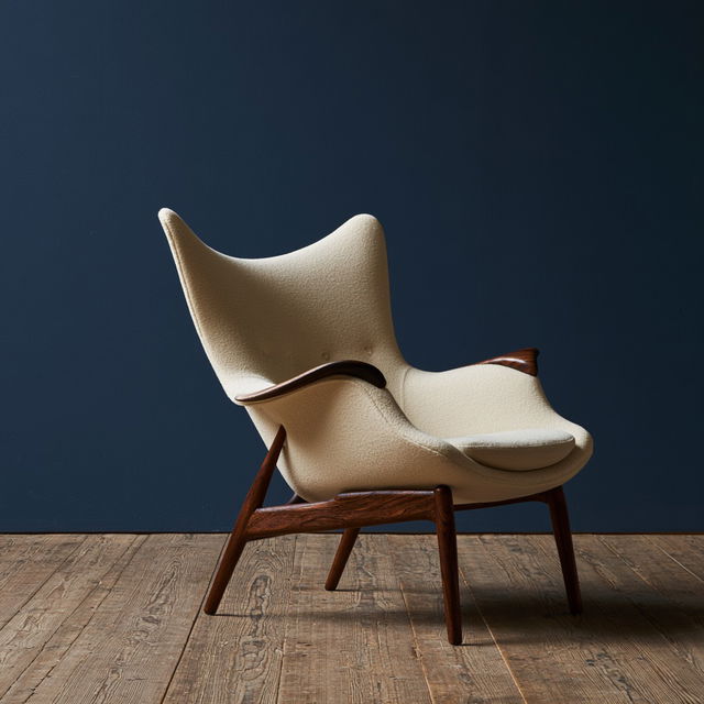 Finn Juhl style, Midjourney V8.2, render 4 of 4
