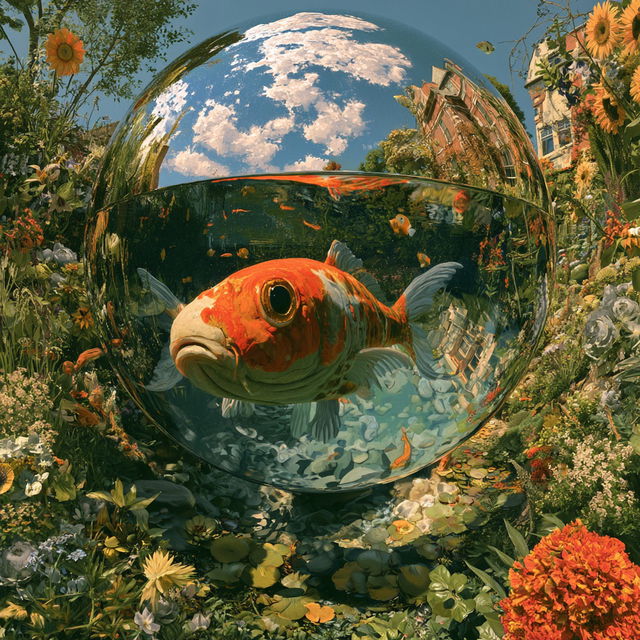 Fish-eye view style, Midjourney V8.2, render 4 of 4