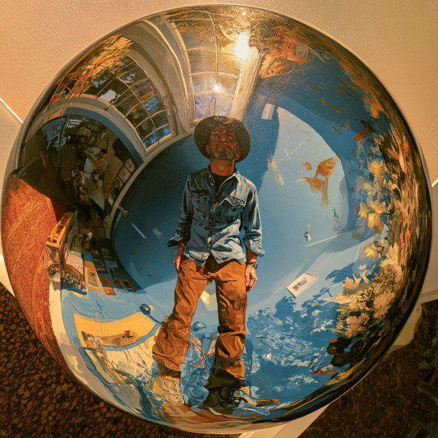 Fish-eye view style, Midjourney V8.2, render 3 of 4