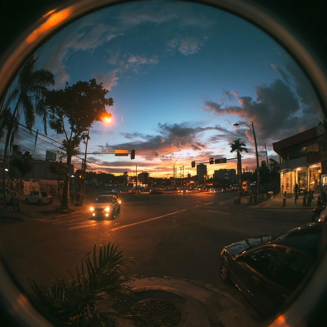 Fisheye lens style, Midjourney V8.2, render 2 of 4