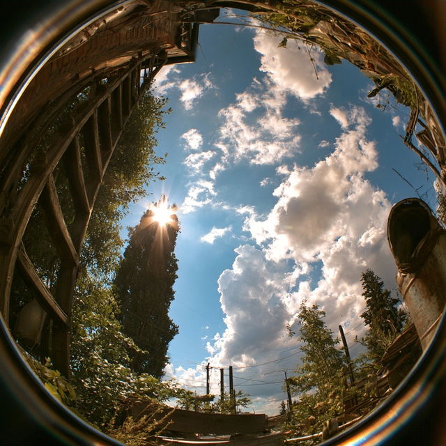 Fisheye lens style, Midjourney V8.2, render 4 of 4