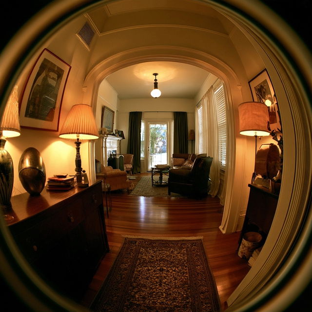 Fisheye lens style, Midjourney V8.2, render 3 of 4