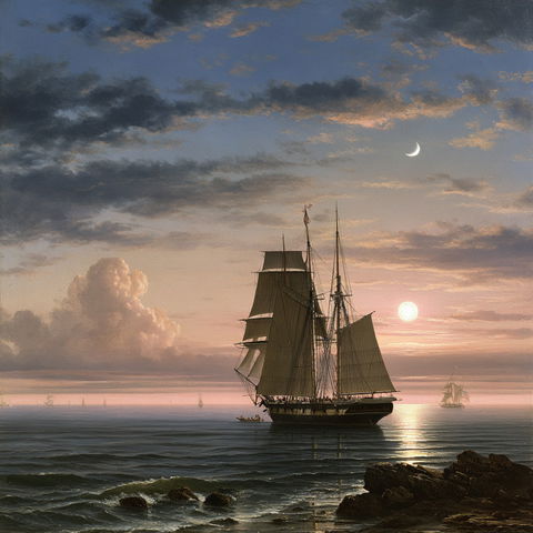 Fitz Henry Lane style (Painters), Midjourney V8.2