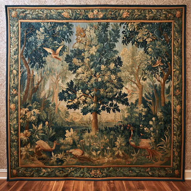 Flemish tapestry style, Midjourney V8.2, render 3 of 4