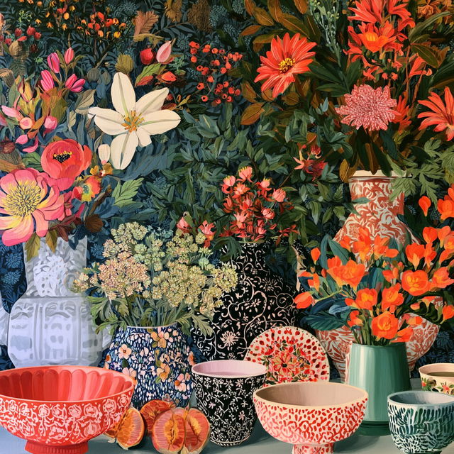 Flora Waycott style, Midjourney V8.2, render 2 of 4