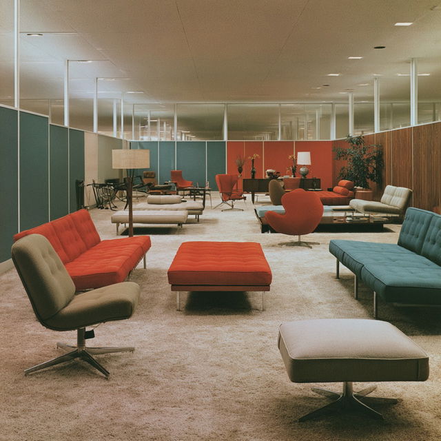 Florence Knoll style, Midjourney V8.2, render 3 of 4