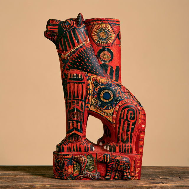 Folk art style, Midjourney V8.2, render 4 of 4