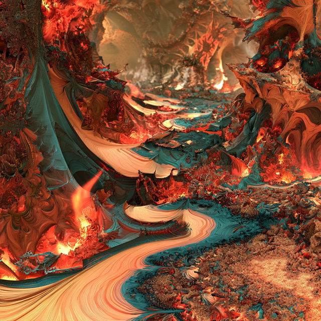 Fractal art style, Midjourney V8.2, render 4 of 4