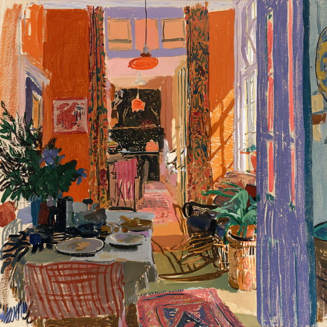 Frances Hodgkins style, Midjourney V8.2, render 2 of 4