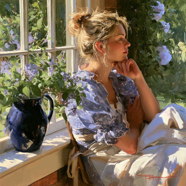 Frances Tipton Hunter style, Midjourney V8.2, render 4 of 4
