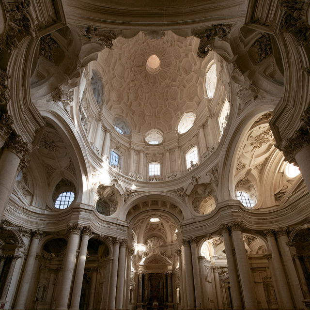 Francesco Borromini style, Midjourney V8.2, render 1 of 4