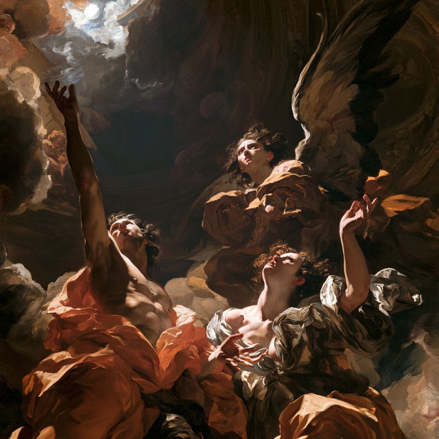 Francesco Solimena style, Midjourney V8.2, render 1 of 4