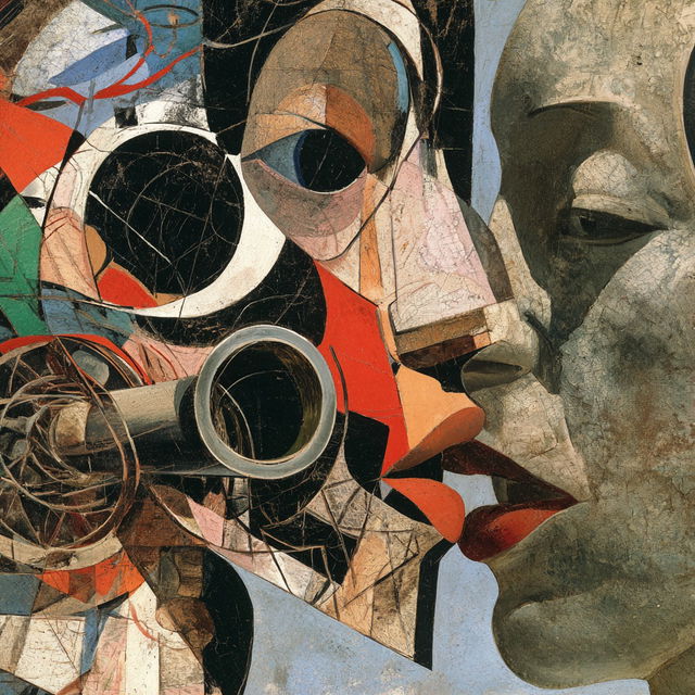 Francis Picabia style, Midjourney V8.2, render 1 of 4
