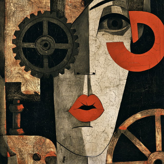 Francis Picabia style, Midjourney V8.2, render 4 of 4