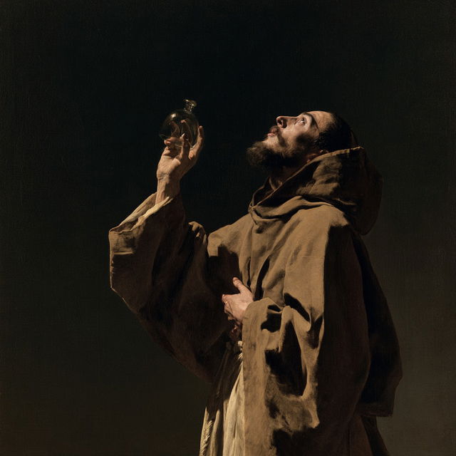 Francisco de Zurbaran style, Midjourney V8.2, render 2 of 4