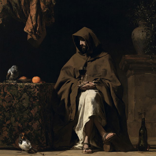 Francisco de Zurbaran style, Midjourney V8.2, render 4 of 4