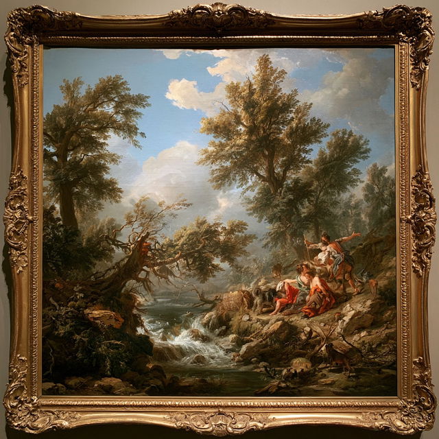 Francois Boucher style, Midjourney V8.2, render 4 of 4