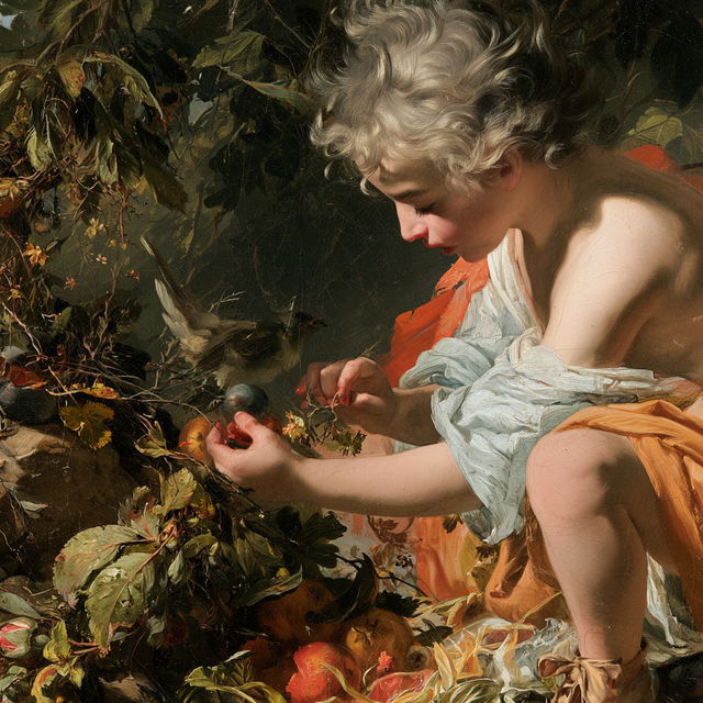 Francois Boucher style, Midjourney V8.2, render 3 of 4