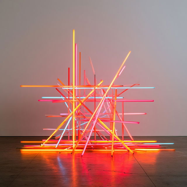 Francois Morellet style, Midjourney V8.2, render 1 of 4