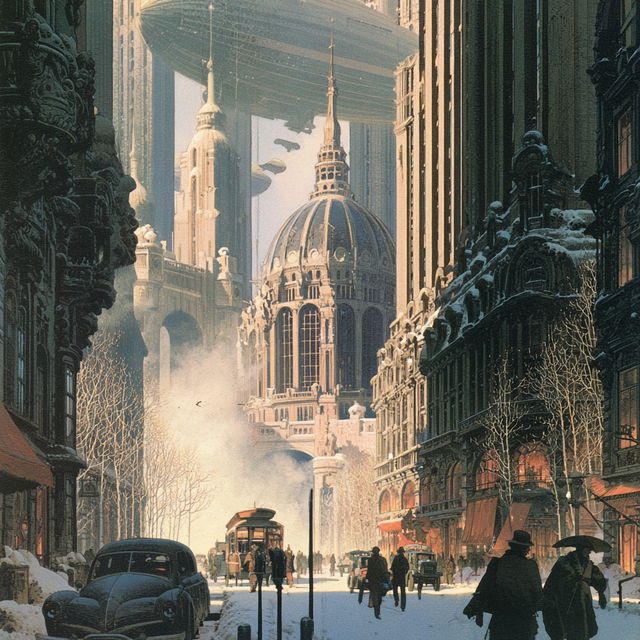 Francois Schuiten style, Midjourney V8.2, render 4 of 4
