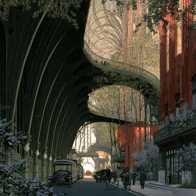 Francois Schuiten style, Midjourney V8.2, render 3 of 4