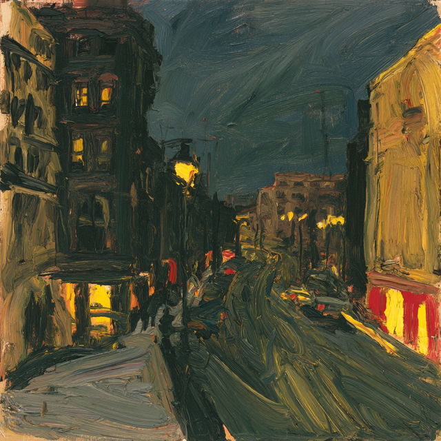 Frank Auerbach style, Midjourney V8.2, render 2 of 4