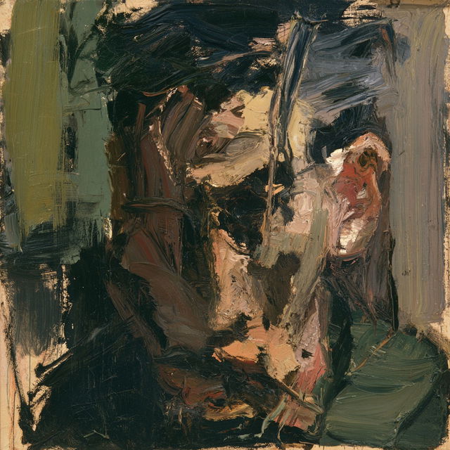 Frank Auerbach style, Midjourney V8.2, render 4 of 4