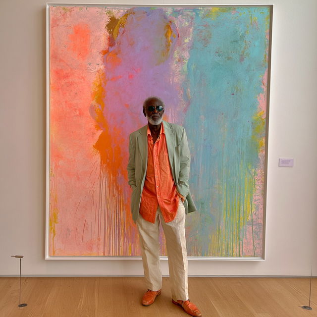 Frank Bowling style, Midjourney V8.2, render 1 of 4