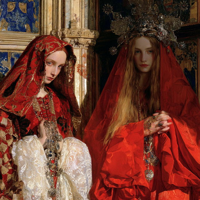 Frank Cadogan Cowper style, Midjourney V8.2, render 2 of 4
