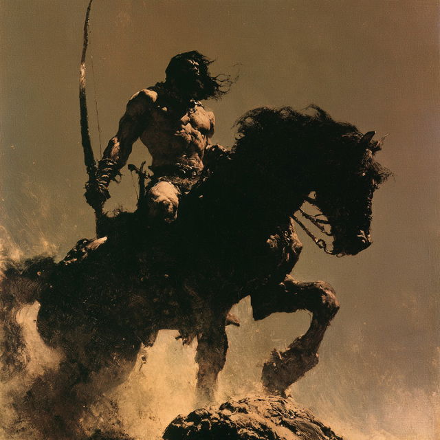 Frank Frazetta style, Midjourney V8.2, render 2 of 4