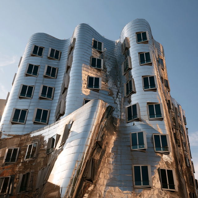 Frank Gehry style, Midjourney V8.2, render 4 of 4