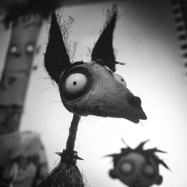 Frankenweenie style, Midjourney V8.2, render 2 of 4