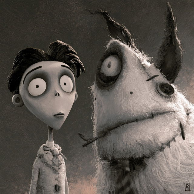 Frankenweenie style, Midjourney V8.2, render 1 of 4
