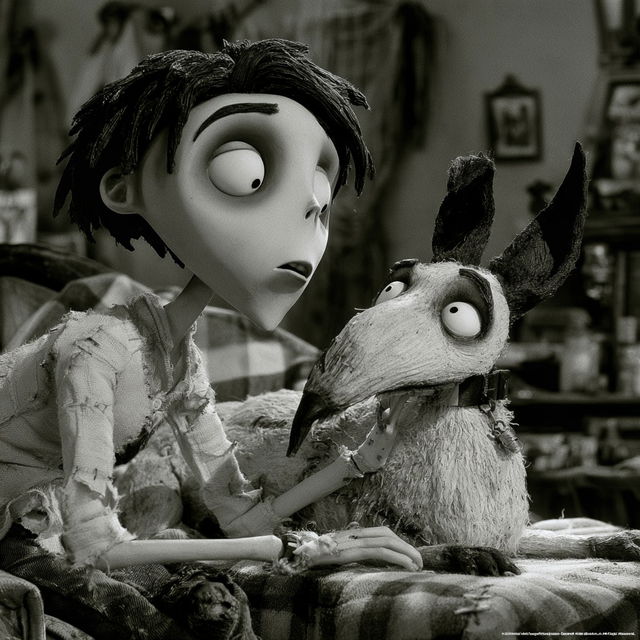 Frankenweenie style, Midjourney V8.2, render 4 of 4