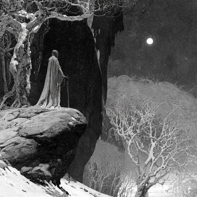 Franklin Booth style, Midjourney V8.2, render 1 of 4