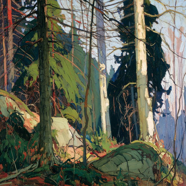 Franklin Carmichael style, Midjourney V8.2, render 2 of 4