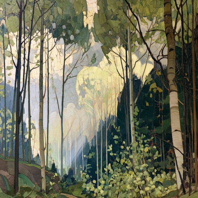 Franklin Carmichael style, Midjourney V8.2, render 4 of 4