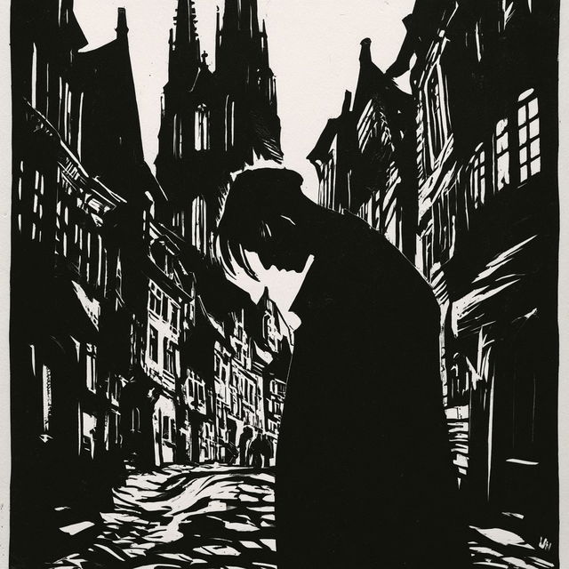 Frans Masereel style, Midjourney V8.2, render 1 of 4