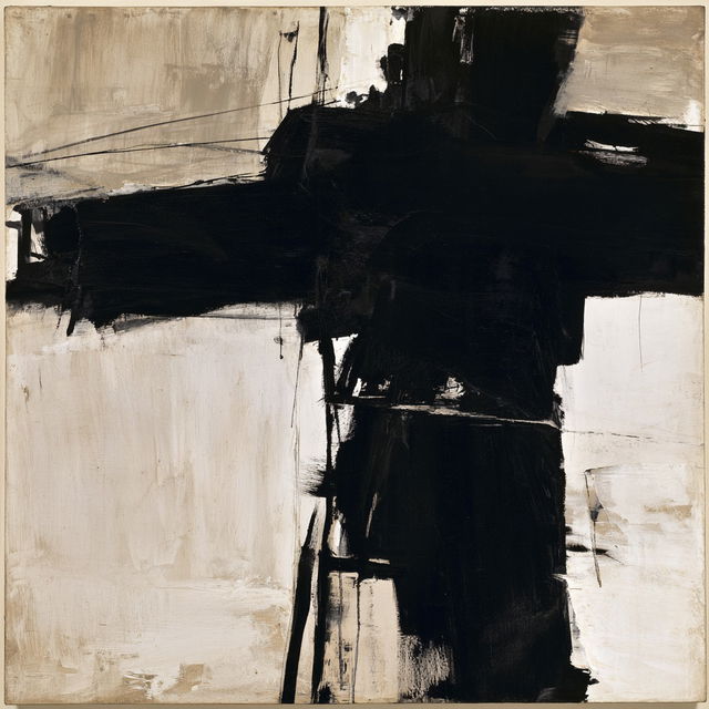 Franz Kline style, Midjourney V8.2, render 1 of 4
